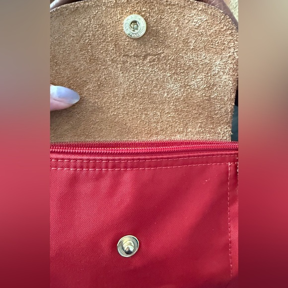 Longchamp Le Pliage Red Short Handle Bag in MEDIUM - Picture 8 of 8